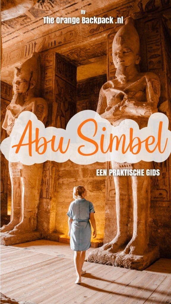 Rotstempel Abu Simbel in Egypte The Orange Backpack