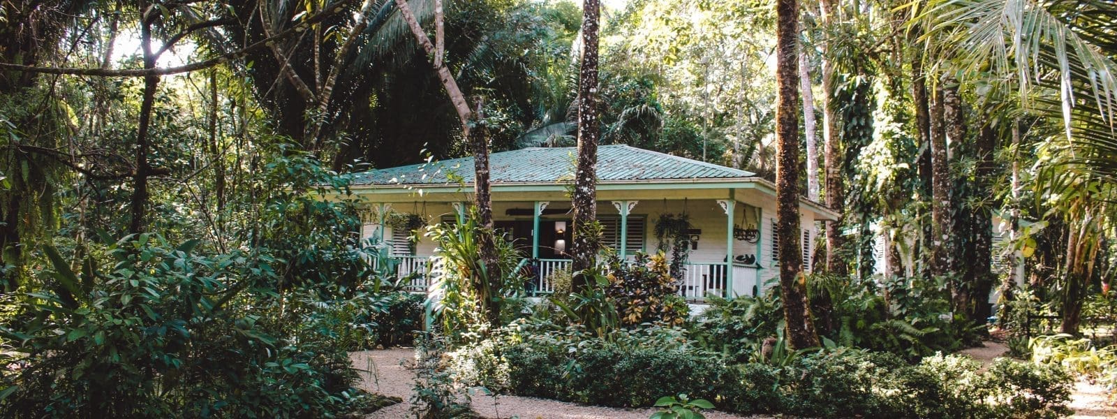 Slapen in de off the grid jungle van Hickatee Cottages
