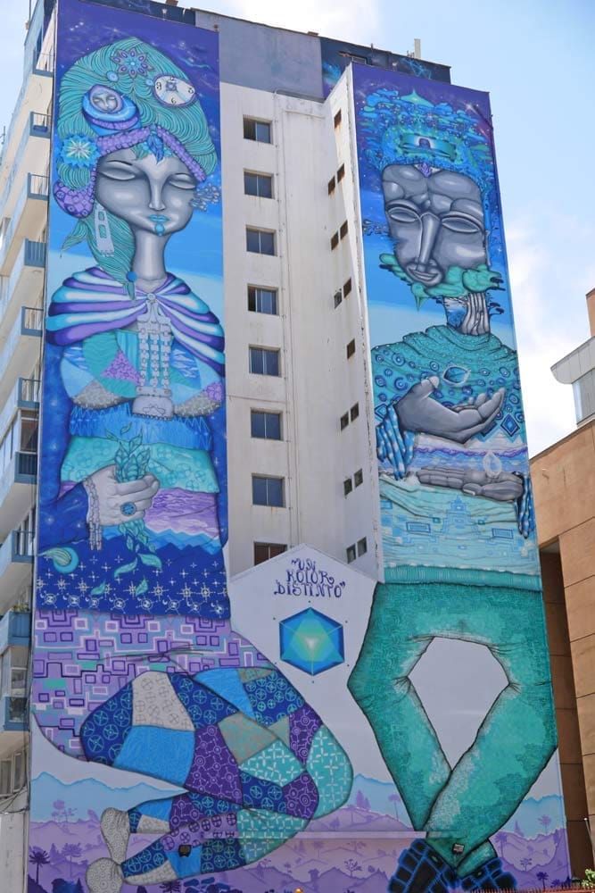 De straatkunststeden van Valparaiso Chili