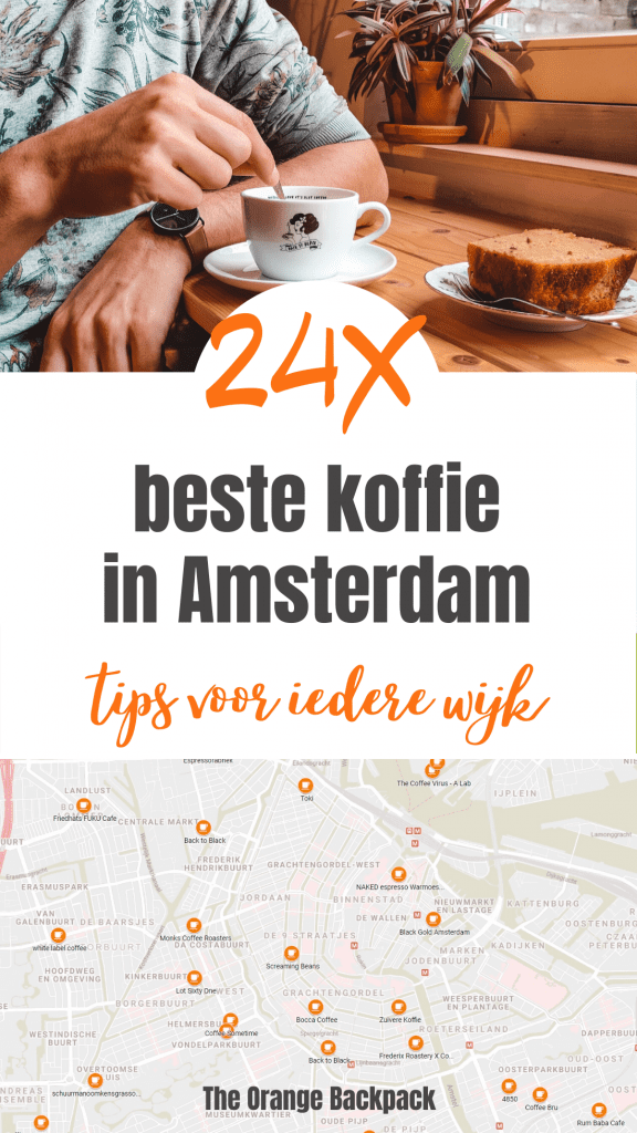 beste koffie in Amsterdam op kaart