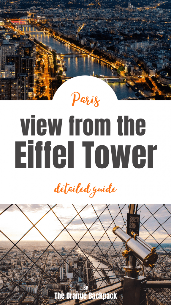 View from the Eiffel Tower top in Paris