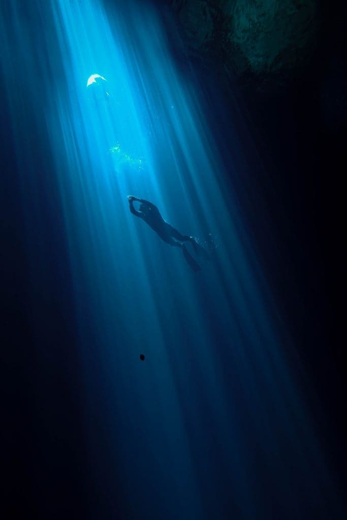 cenotes diving map mexico