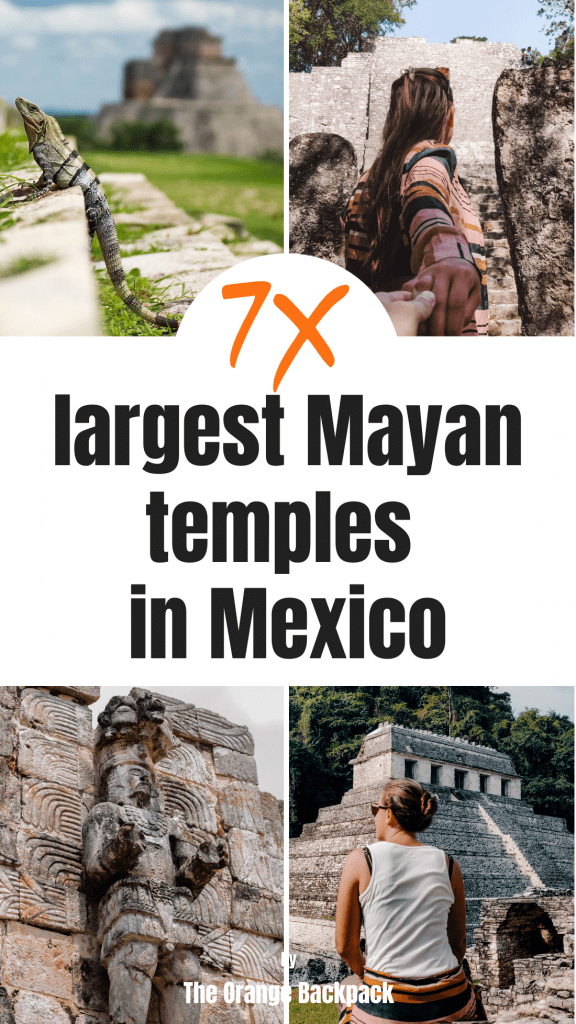 largest Mayan temples Mexico with map