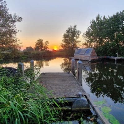 Trekkersvlot aan de Vecht
