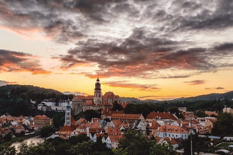 Sunset Cesky Krumlov Sunset Viewpoint