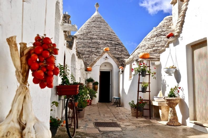 Winterzon in Puglia, Italië