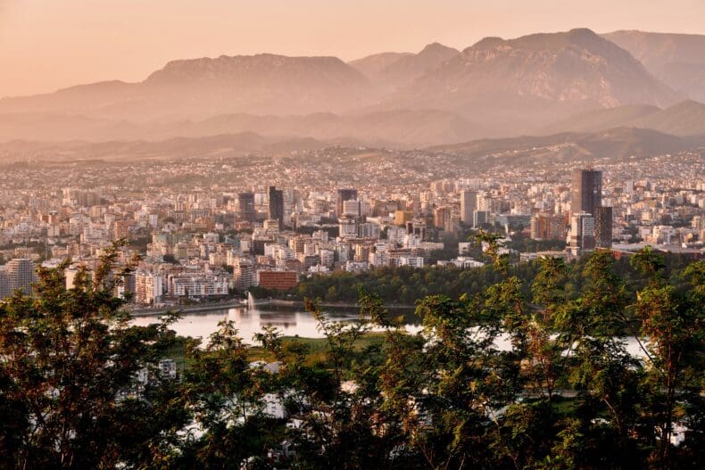 Tirana skyline