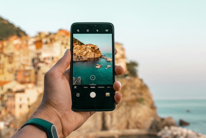 vakantiefoto's met telefoon