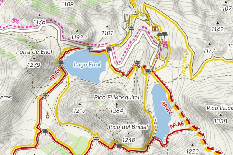 Covadonga Hiking Map